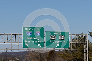 highway exit signs in New Jersey