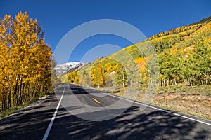 Highway Through Fall Landscape