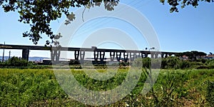 Landscape of A5 CREL Highway Bridge, Loures, Portugal photo