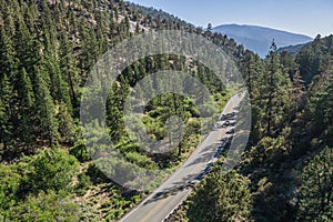 Highway in Forested Valley of California