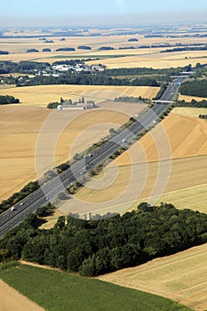 Highway in french farmland