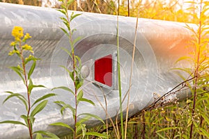 Abandoned highway, highway guard rails