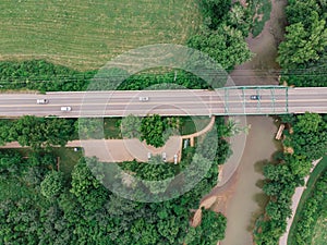 Highway hwy 100 Nashville overlook by DJI mavic mini