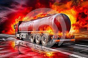 Highway Inferno: Toxic Tanker Blaze.