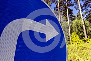 a highway with installed road signs