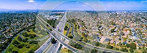 Highway interchange in greater Melbourne suburbs.