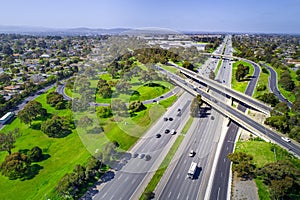 Highway interchange in Melbourne.