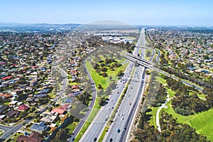 Highway interchange in Melbourne.
