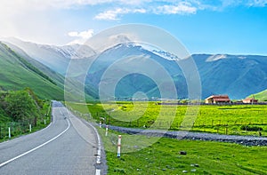 The highway in Kazbegi