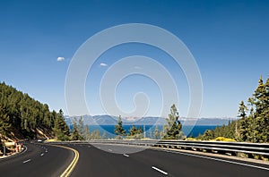 Highway by Lake Tahoe