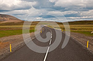 Highway leading out of Reykjavik, Iceland