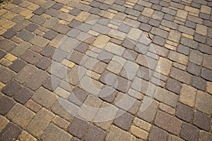 the highway is made of multicolored cobblestone tiles