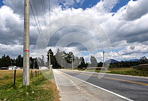 Highway in middle of the fields