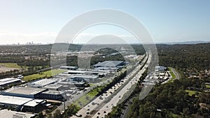 Highway morning traffic - drone shot 60 meters high