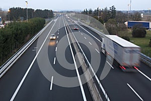 Highway Motorway Freeway Cars Trucks