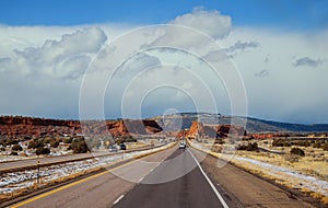 Highway on the mountain of New Mexico