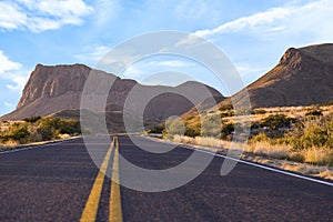 Highway through mountains