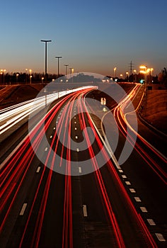 Highway at night