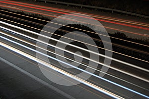 Highway at night with traffic