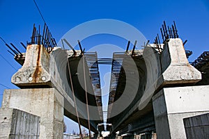 Highway overpass construction.