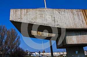 Highway overpass construction.