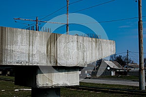 Highway overpass construction.