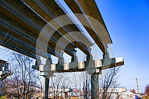 Highway overpass construction. Site of under construction viaduct