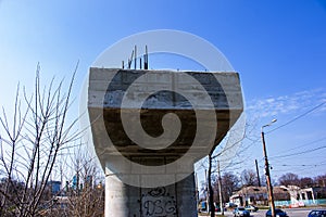 Highway overpass construction. Site of under construction viaduct