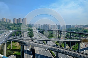 Highway overpasses in downtown China
