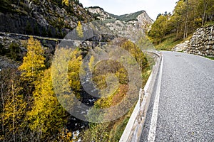 Highway in the Pyrenees in Andorra