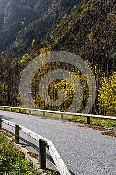 Highway in the Pyrenees in Andorra