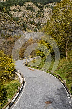 Highway in the Pyrenees in Andorra