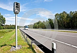 Highway and radar speed camera