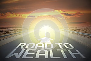 Highway/ road concept - road to wealth