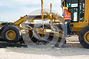 Highway road construction worker