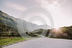 Highway road in mountains