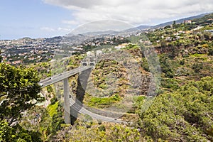 Highway roads on Madeira island, Portugal