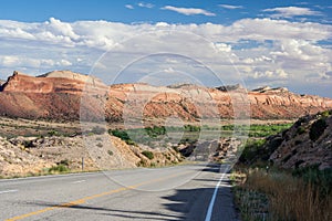 Highway running through Canyons of the Ancients National Monument Colorado USA photo