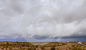 A highway runs along road to Arizona, USA