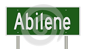 Highway sign for Abilene Texas