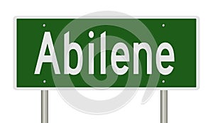 Highway sign for Abilene Texas photo