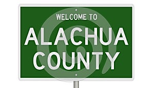 Highway sign for Alachua County