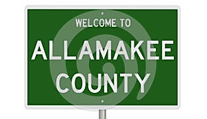 Highway sign for Allamakee County