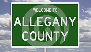 Highway sign for Allegany County photo