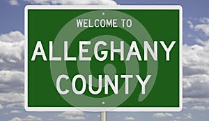 Highway sign for Alleghany County