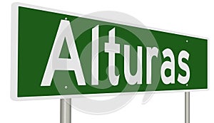 Highway sign for Alturas California