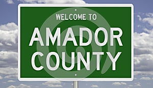 Highway sign for Amador County