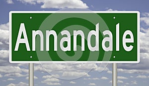 Highway sign for Annandale Virginia