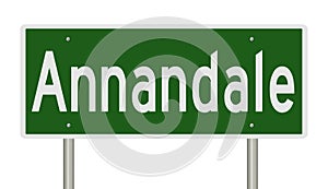 Highway sign for Annandale Virginia