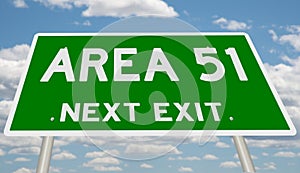 Highway sign for Area 51